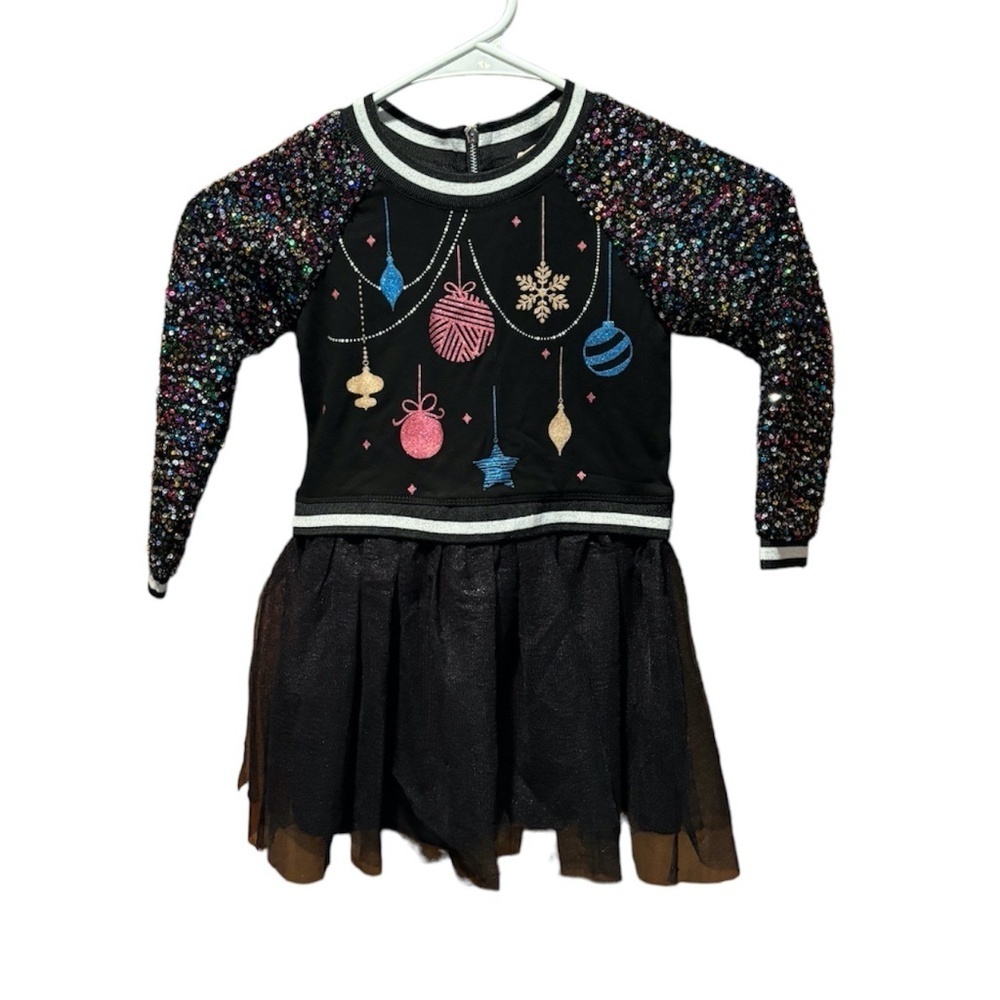 Truly Me Girls Ornament Long Sleeve Dress 3T NWT